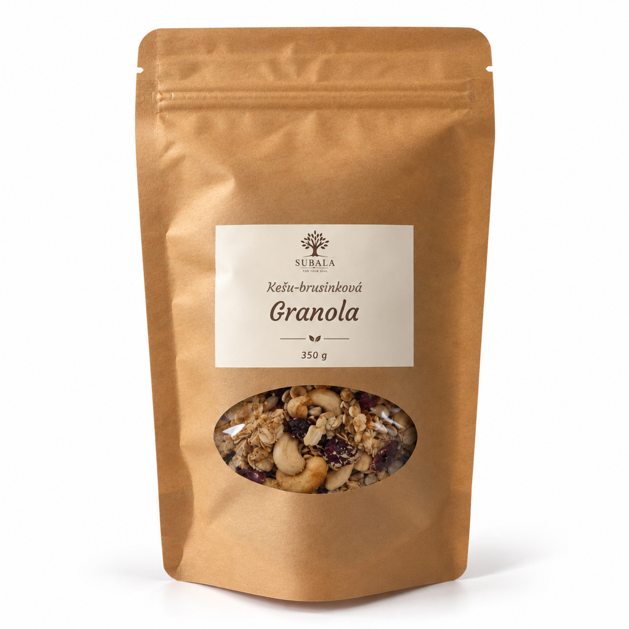 Granola kešu-brusinková